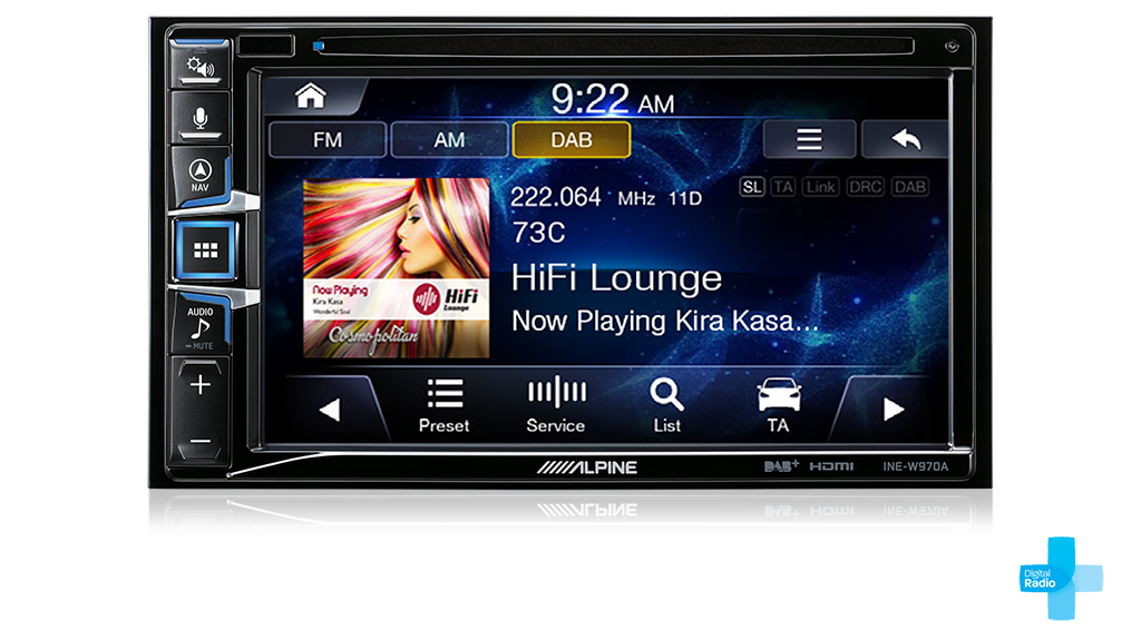 Alpine INE-W970A INE-W970A 6.5” Apple CarPlay / Android Auto / Navigation / CD/DVD Receiver /HDMI / Dual USB / Bluetooth / FLAC / DAB+ Receiver -
