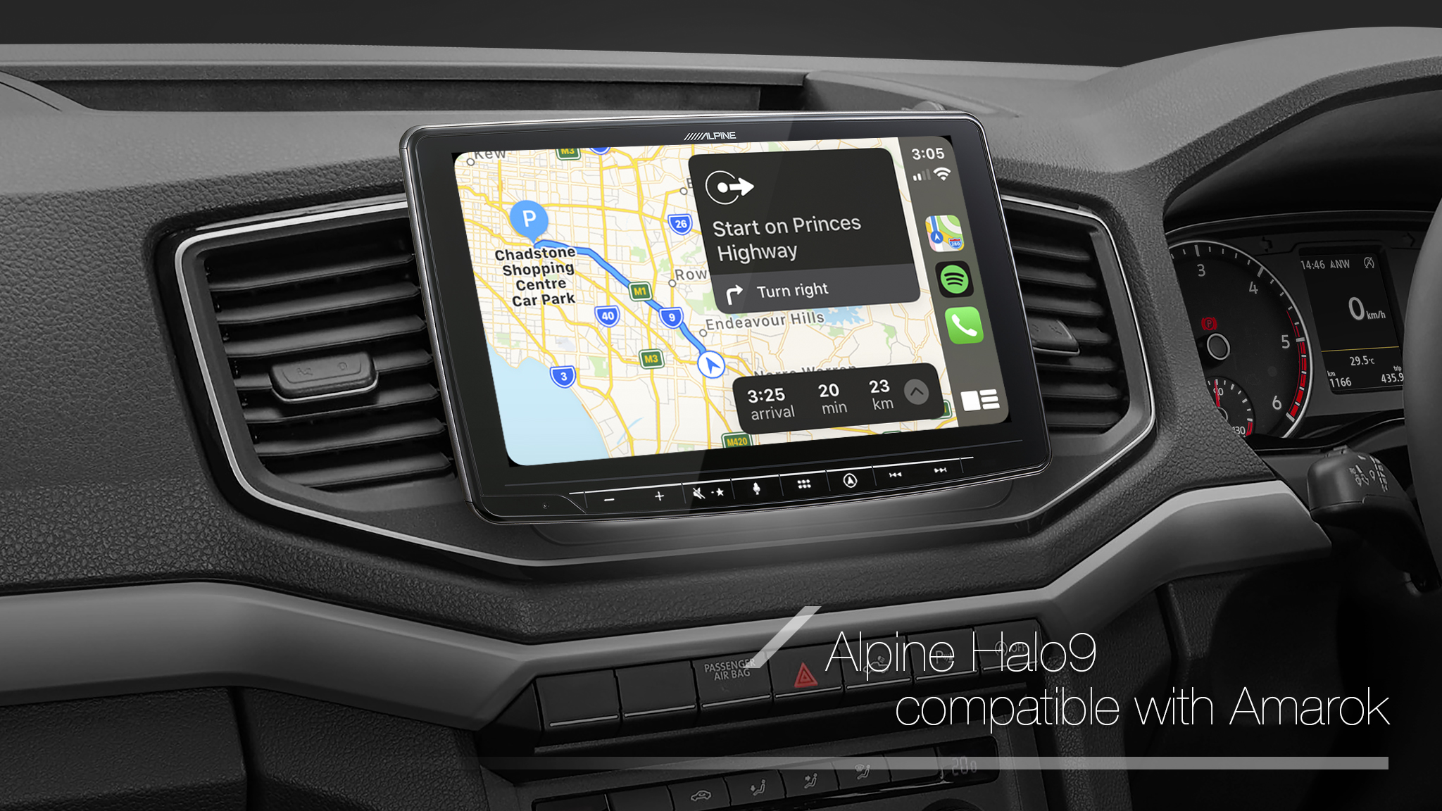 Alpine HOLDEN VE COMMODORE PFK-VES1G3-F409E 9” Apple CarPlay / Android Auto / Primo 3.0 Navigation / HDMI / USB / Bluetooth / FLAC / DAB+ Receiver -