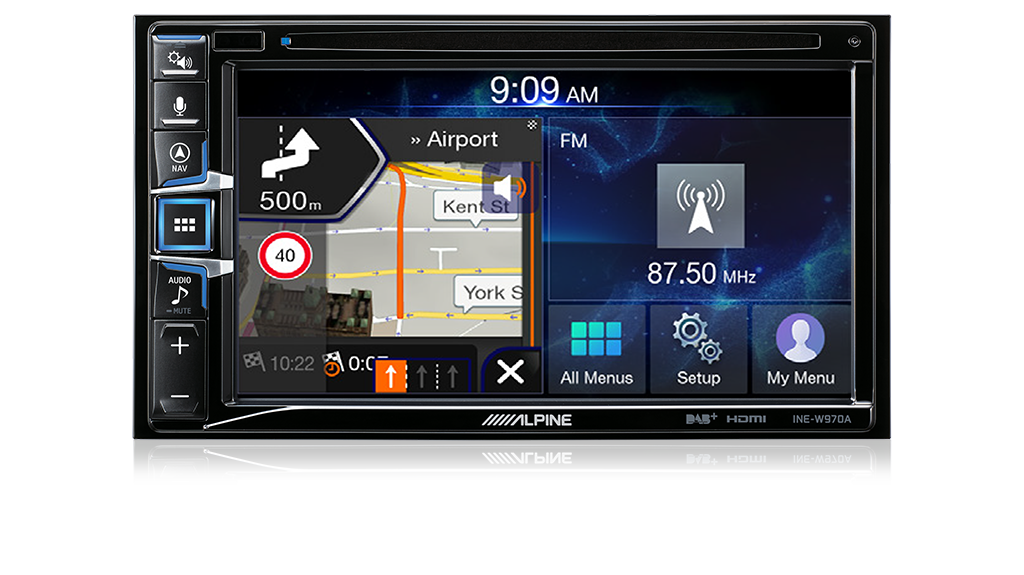 Alpine INE-W970A INE-W970A 6.5” Apple CarPlay / Android Auto / Navigation / CD/DVD Receiver /HDMI / Dual USB / Bluetooth / FLAC / DAB+ Receiver -
