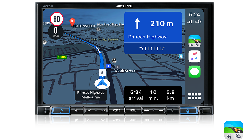 Alpine NAVARA-X208 STX 8” Apple CarPlay / Android Auto / Primo 3.0 Navigation / HEMA 4WD Maps / Bluetooth / DAB+ Receiver -