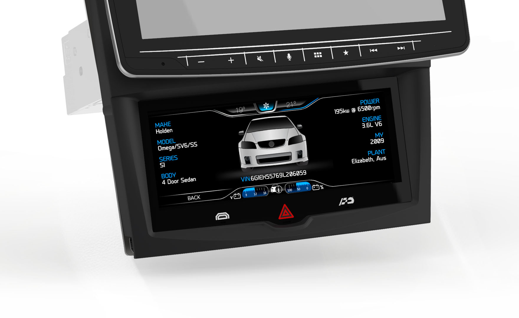 Alpine HOLDEN VE COMMODORE PFK-VES1G3-F309E Halo9 9” Apple CarPlay / Android Auto / HDMI / USB / Bluetooth / FLAC / DAB+ Receiver with VE 7″ Dynamic Drive Assist Sports Display / HVAC Controller for VE Commodore Series-1 SS/SSV/SV6/Calais/Berlina/HSV -
